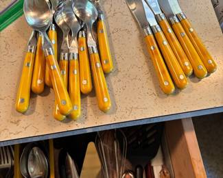 Gold color flatware