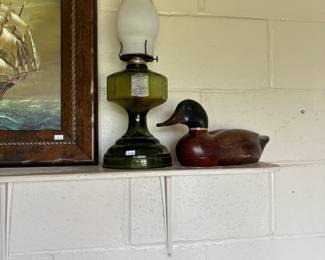 Lantern and Signed Duck Tom Tabor