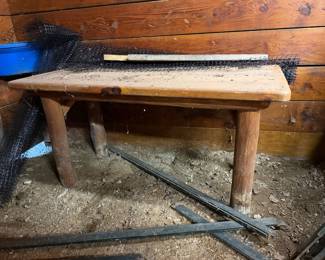 Solid knotty pine table