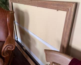 Oversized oak frame.