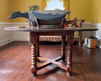 Carved oak table