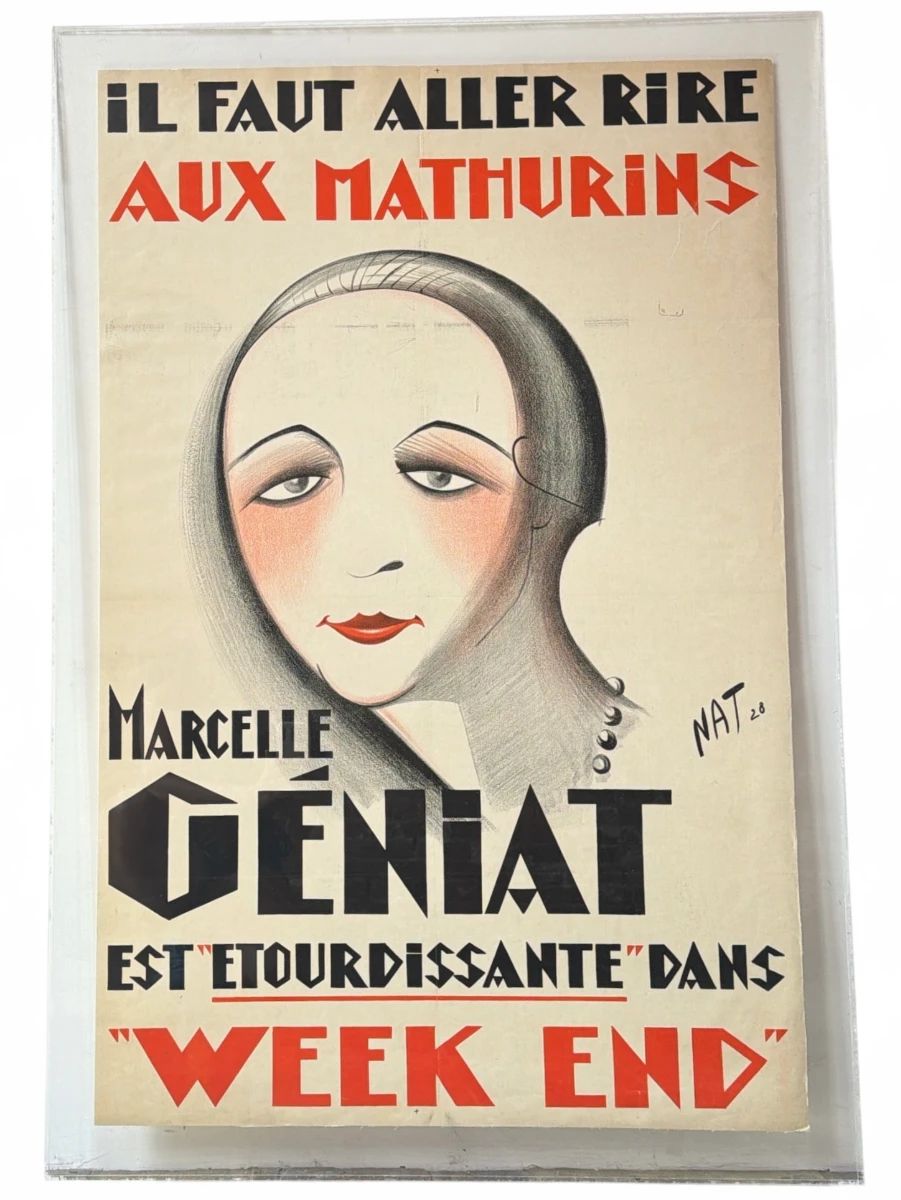 Marcelle Geniant French Art Deco Advertisitng Poster, JEAN NATHAN