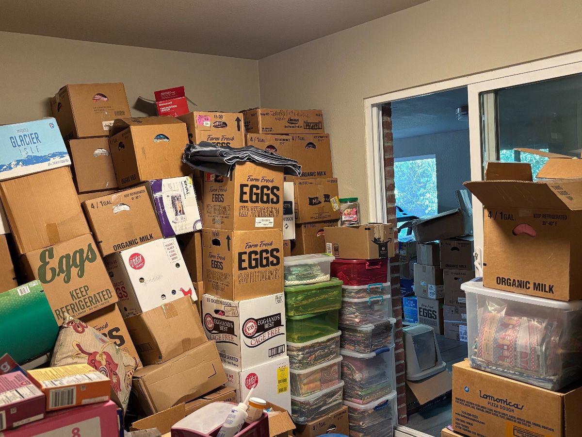 Just some of the boxes in the house