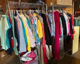 3 racks of clothing some vintage