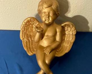 Vintage Miller Studio Gold Cherub Wall Decor