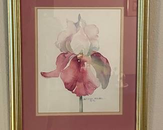 Carolyn Miller Watercolor Iris Painting