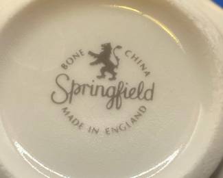 Springfield Bone China Rose Pattern Tea Cup and Saucer