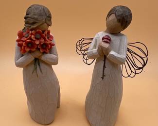 Willow Tree Figurines: 'Angel of the Heart' and 'Loving Angel'