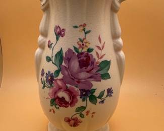 Vintage Royal Copley Rose-Decorated Ceramic Vase