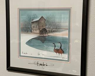 Buckley Moss 'Winter's Haven' Limited Edition Print