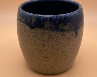 Jugtown Pottery Drip Glaze Tumbler - Blue Speckled