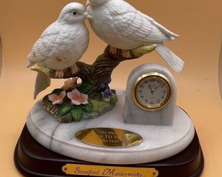 Crystal Cathedral Ministries Pair of Doves Clock