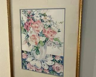 Floral Still Life Watercolor Painting by Carolyn Miller