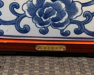 Ralph Lauren Home Blue and White Chinoiserie Porcelain Table Lamp