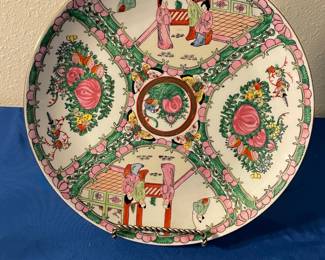 Antique Chinese Rose Medallion Porcelain Charger