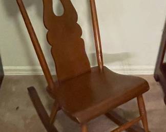 Tell City Chair Co. Maple Spindle Back Rocking Chair
