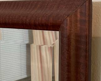 Traditional Cherry Wood Frame Rectangular Wall Mirror