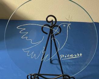 Pablo Picasso "Dove of Peace" 1995 Etched Glass Plate