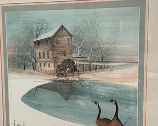 Buckley Moss 'Winter's Haven' Limited Edition Print