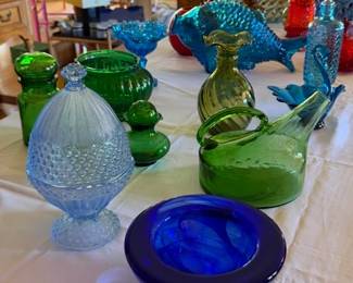 Vibrant Vintage glassware