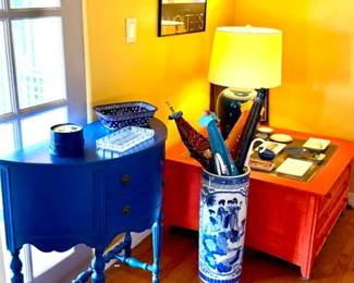 Vibrant colored tables