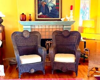 Vintage Giant Wicker chairs in great condition