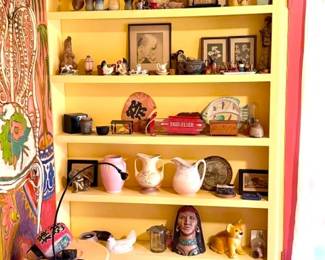 Shelves with lots of curiosities