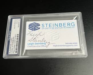Authenticated Signed Leigh Steinberg Steinberg Sports CEO Business Card