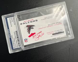 Authenticated Signed Scott Pioli Atlanta Falcons Business Card
