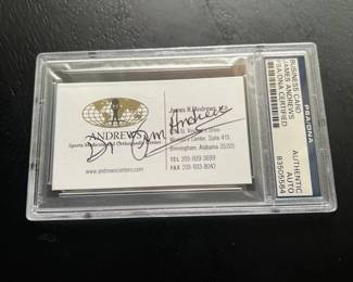 Authenticated Signed James R. Andrews M.D. Business Card Sports Medicine