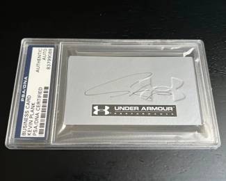 Authenticated Signed Kevin Plank Under Armour CEO Business Card