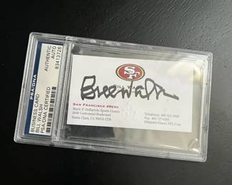 Authenticated Signed Bill Walsh San Francisco 49ers Business Card