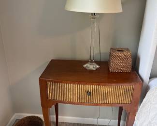 One of two matching side tables by Baker Furniture.