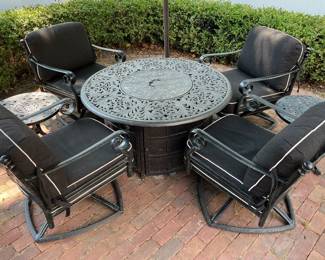 Gas firepit patio set.