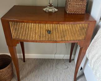 One of two matching side tables by Baker Furniture.
