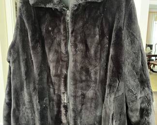 Black mink fur jacket.