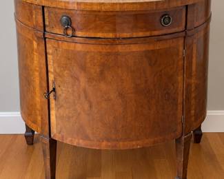 Banded demi cabinet with drawer & storage