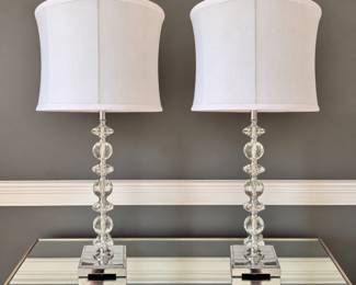Cut glass lamps
