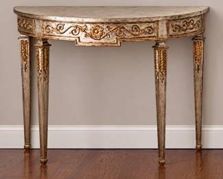 Maitland Smith silver/gold demi table