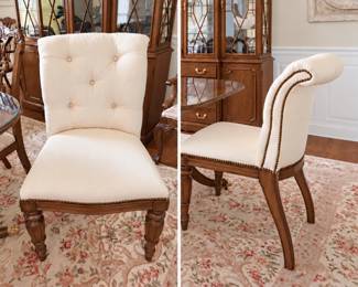 Ralph Lauren tufted upholstered  chairs