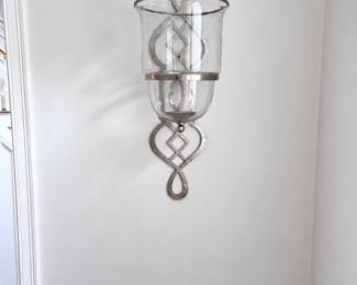 Large metal/glass wall sconce