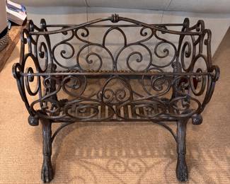 Wrought iron magazine stand