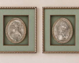 Shadow box cameo / portrait picture medallions