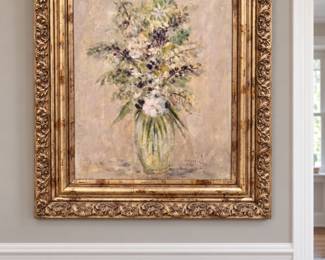 Large framed oil on canvas, signed