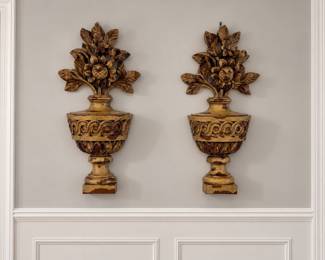 Painted wooden art wall hangings
