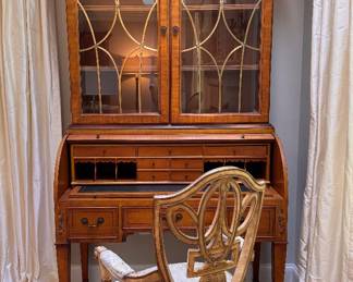 Roll top secretary with storage