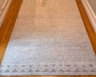 5 X 7 Newcastle Surya wool rug, ivory & gray accents