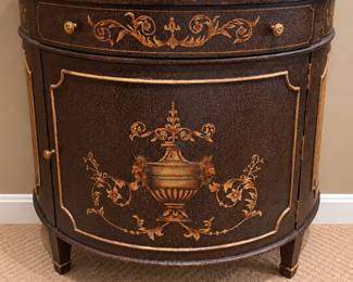 Maitland Smith painted demi cabinet with storage