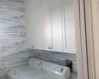Laundry room cabinets; washing machine & GAS dryer