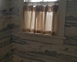 Burlap-hue window treatments